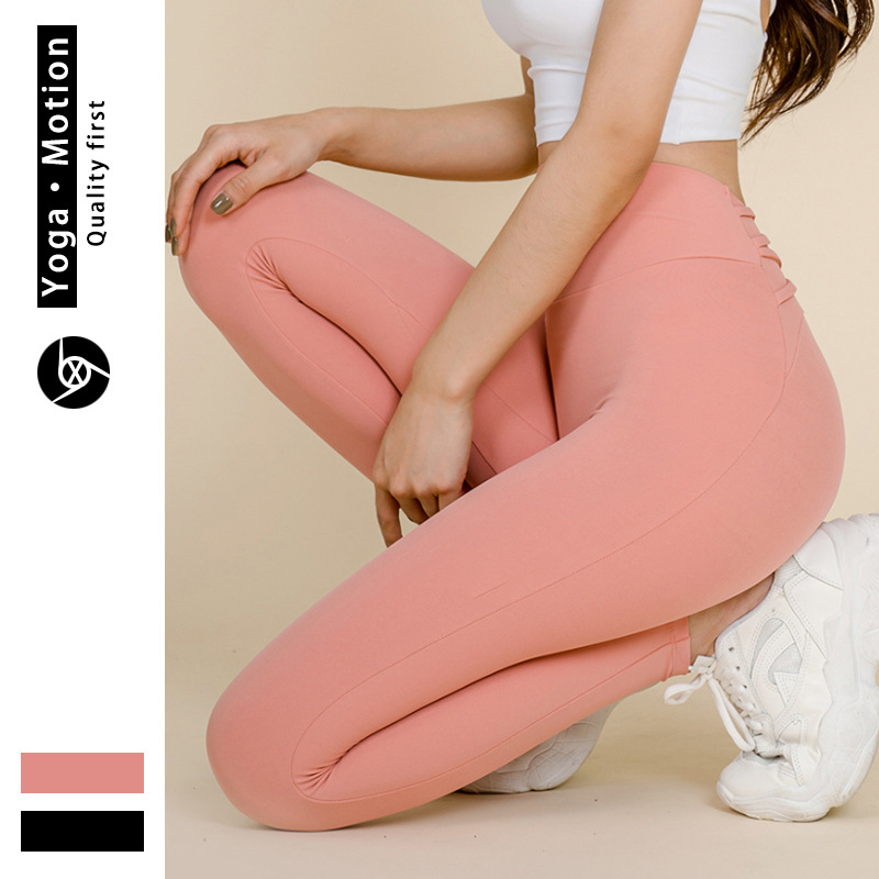 2021春夏季新款运动跑步瑜伽长裤女锦纶裸感交叉专业健身瑜伽裤女