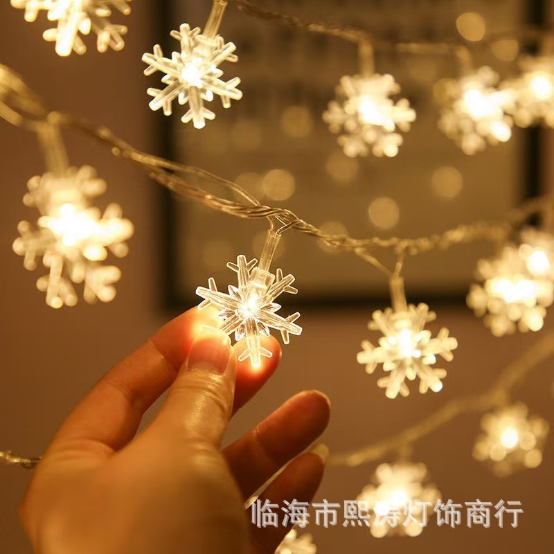 工場卸売 Amazon人気 スノーフレークライトストリング クリスマスツリー ホリデーデコレーション LEDライトストリング 工場直販|undefined