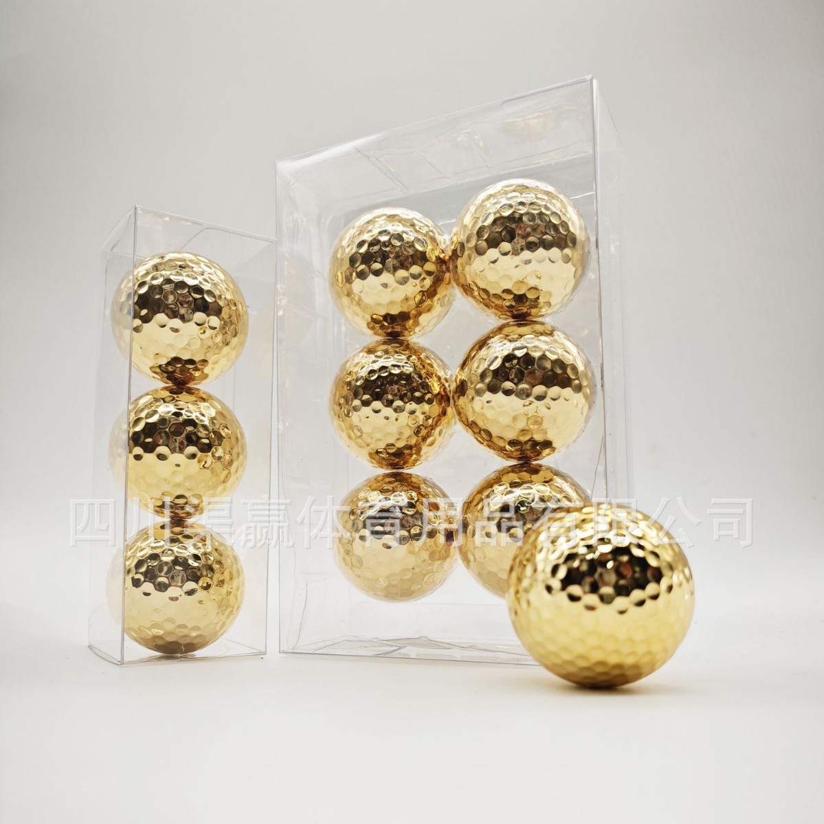 Golf bola de metal bola de galvanoplastia bola de oro venta directa de fábrica se puede diseñar e imprimir logotipo multicolor image 1