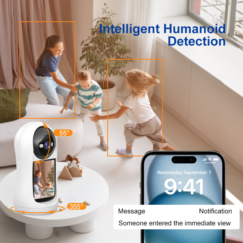 Monitoreo doméstico pequeño cámara de video de vigilancia WiFi intercomunicación de voz remota HD cámara inteligente