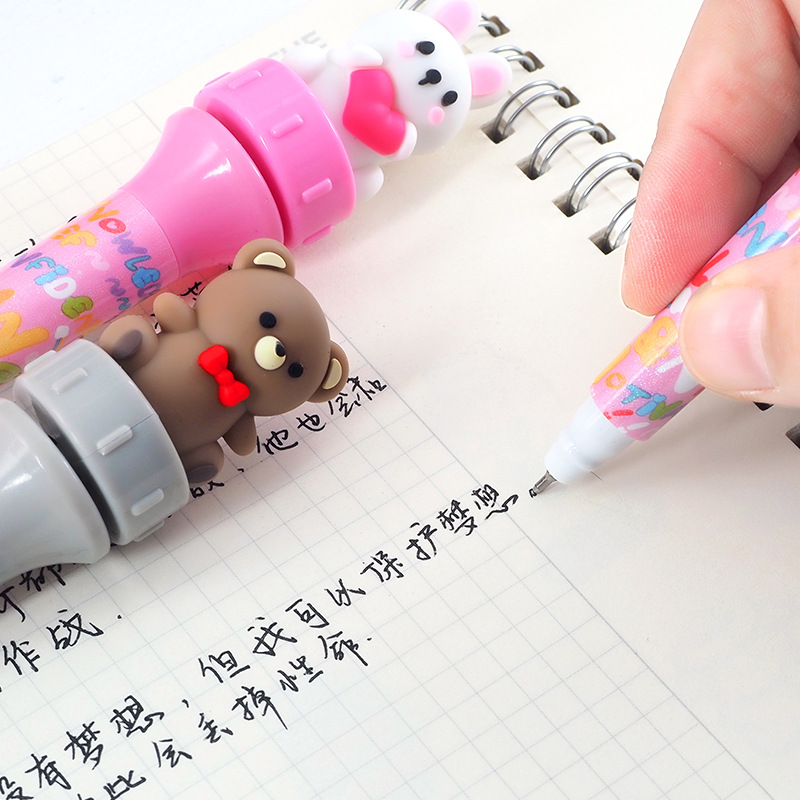 Dibujos animados amor café oso lindo conejo descompresión transferencia medio aceite pluma alta mirada linda chica corazón estudiante papelería creativa