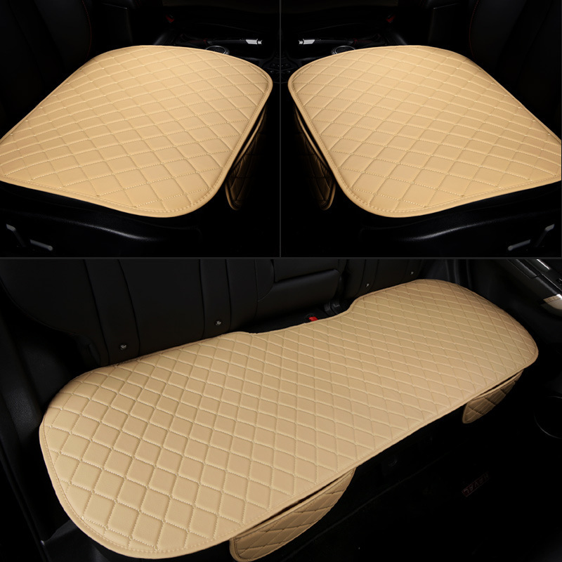 Cubierta de asiento de coche de cuero cojín del coche Four Seasons de tres piezas de asiento de coche cojín del asiento del coche