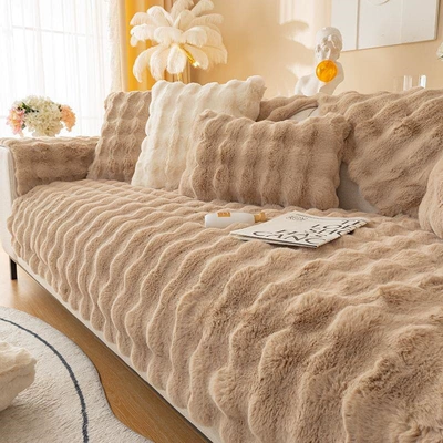 Car Carpet Full-Cover Commercial Splicing Same Style - beloved-rabbit-plush-coffee-7070cm-armrestsmall-backrest