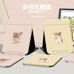 かわいい子猫犬折り畳み化粧鏡収納学生ポータブル寮デスクトップ用デスクトップ化粧鏡