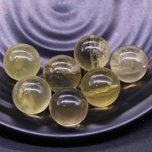 天然黃水晶球檸檬晶家居桌面擺件圓形原礦頭兒童寶石