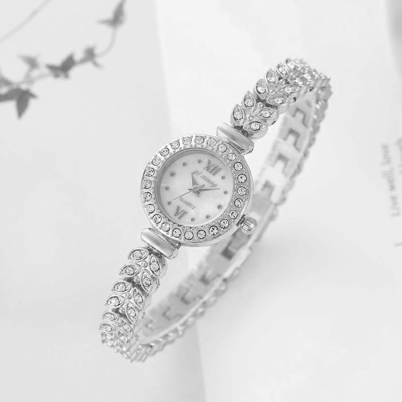 Reloj de sirena decorativo de comercio exterior, temperamento de diamantes, moda, exquisito, lujo ligero, brazalete de diamantes de imitación, reloj de cuarzo