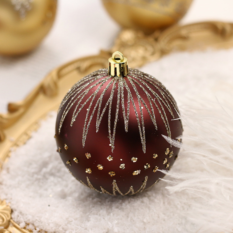 Transfronteriza nuevas decoraciones de Navidad 8CM/16 boutique pintado bolas de Navidad traje adornos de árbol de Navidad