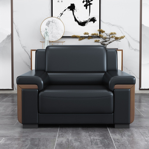 Office Sofa Modern Minimalist Business Small Reception Guest Three-Seater Sofa and Coffee Table Set