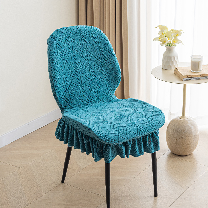 Cubierta de la silla universal de cáscara simple cubierta de la silla del hogar cubierta de la silla del respaldo palillos integrados cubierta elástica engrosada cubierta de la silla de comedor