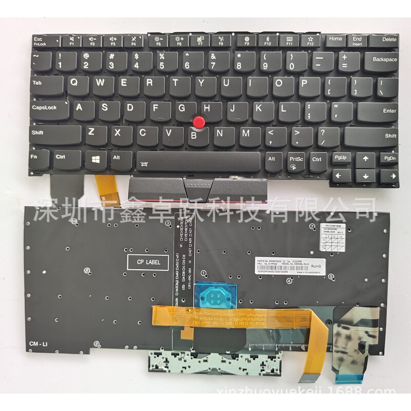 US layout keyboard for Lenovo Thinkpad X13 Yoga Gen1, Yoga X390, 390 US layout keyboard for Lenovo Thinkpad X13 Yoga Gen1, Yoga X390, 390