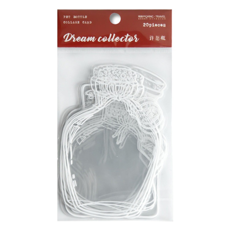Paquete de Pegatinas PET Mojing, Serie Dream Collector, Decoración para Diario y Cristalería, 20 Hojas, 6 Estilos, Pegatinas Adhesivas