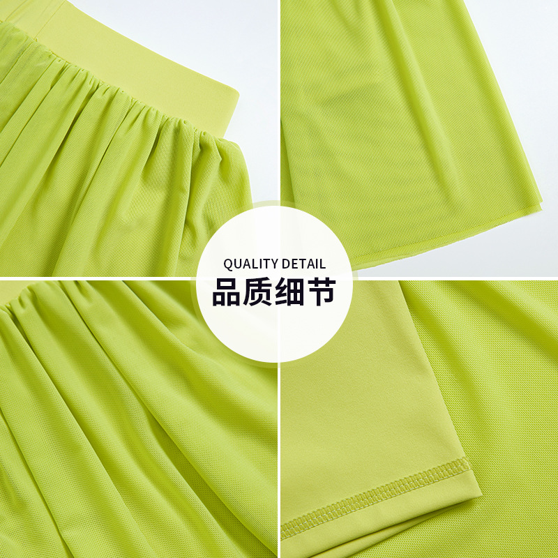 Nuevas faldas deportivas transfronterizas, faldas de tenis en forma de pliegue, faldas de tenis en forma de A para cubrir las caderas y adelgazar las faldas de yoga de acondicionamiento al aire libre.