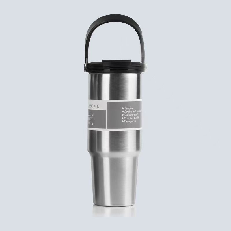 Taza de coche portátil de bebida simple/doble americana Taza de vacío de acero inoxidable Taza de hielo portátil para coche al aire libre Nuevo