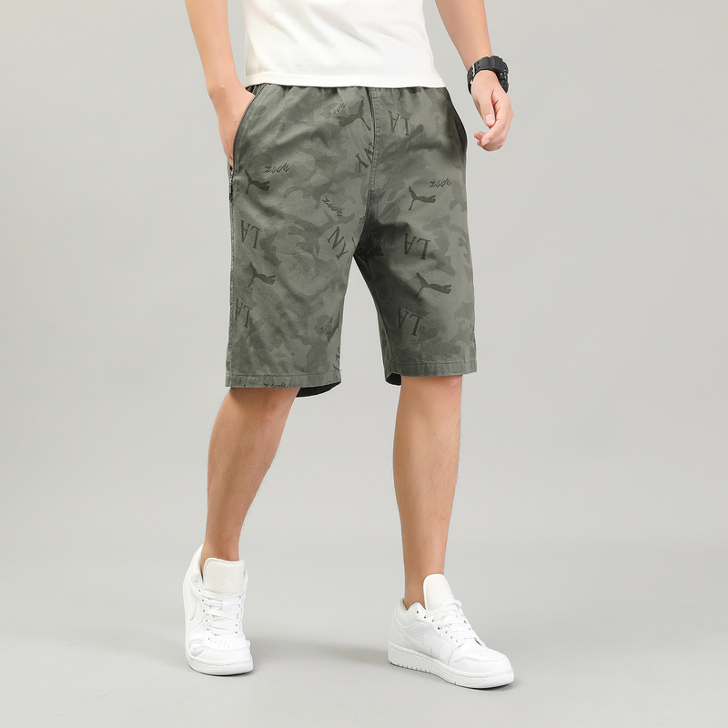 Summer Thin Cotton Men's Shorts Korean Style Slim Shorts All-Cotton Breathable Mid-Length Trendy Stylish Beach Shorts Summer Thin Cotton Men's Shorts Korean Style Slim Shorts All-Cotton Breathable Mid-Length Trendy Stylish Beach Shorts