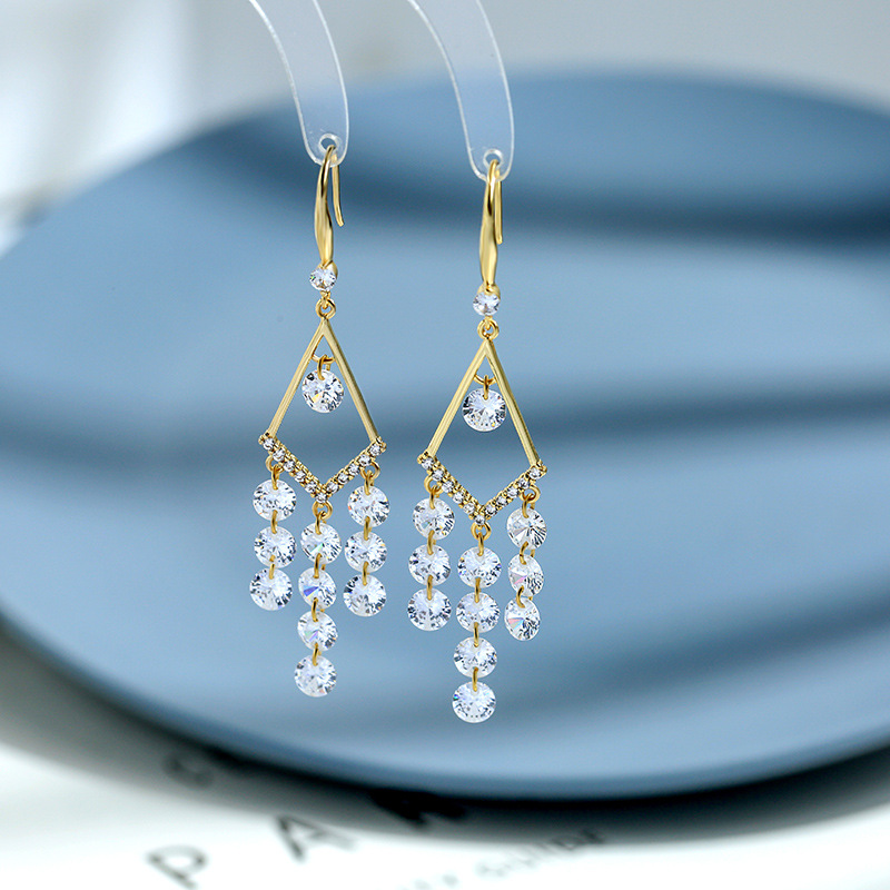 Small design fresh geometric sophisticated elegant earrings with…