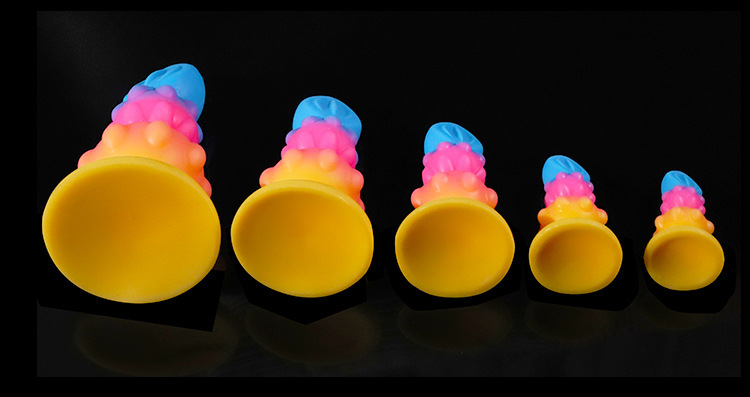 Jiuai Special-Shaped Silicone Anal Plug Dildo, Gourd Flower Extra Large, Multicolor — detail image 20