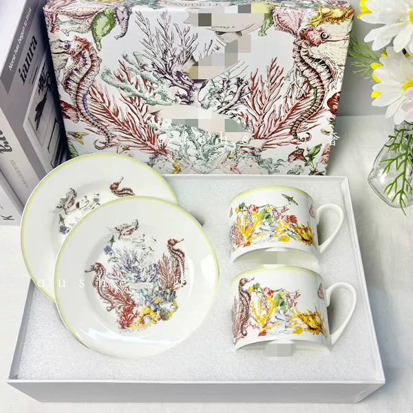 Ocean Double Cup and Saucer