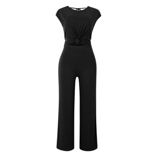 Amazon wish New casual women's jumpsuit 24 summer hot sale solid color round neck short sleeve knitted women's clothing