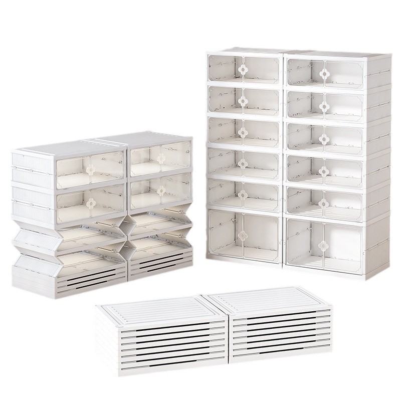 Free installation integrated folding shoe cabinet multi -layer…