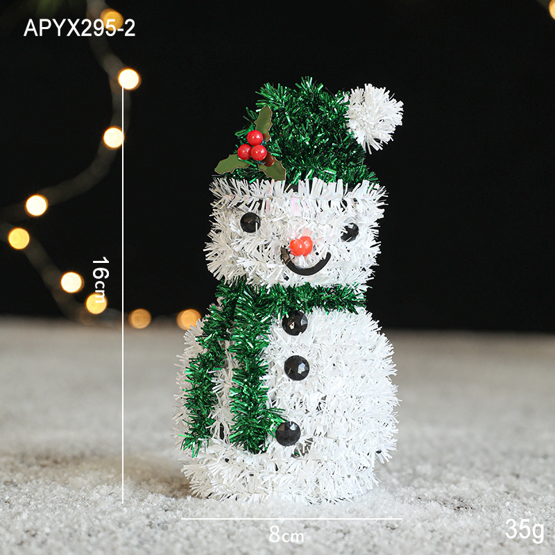 Verde blanco muñeco de nieve