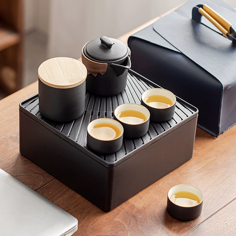 Handheld tea set for traveling, organizer bag