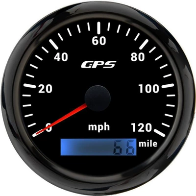 85mm Odometer Speedometer Mph | automobile instrument - black-frame-black-bottom-120mph