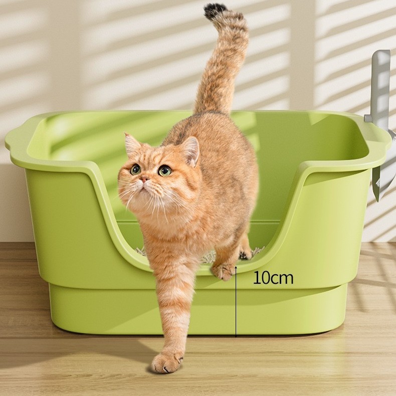 고양이 쓰레기통 초대형 외부 방지 변기 새끼 고양이 거대한 개방형 고양이 쓰레기통 초대형 고양이 쓰레기통 소형