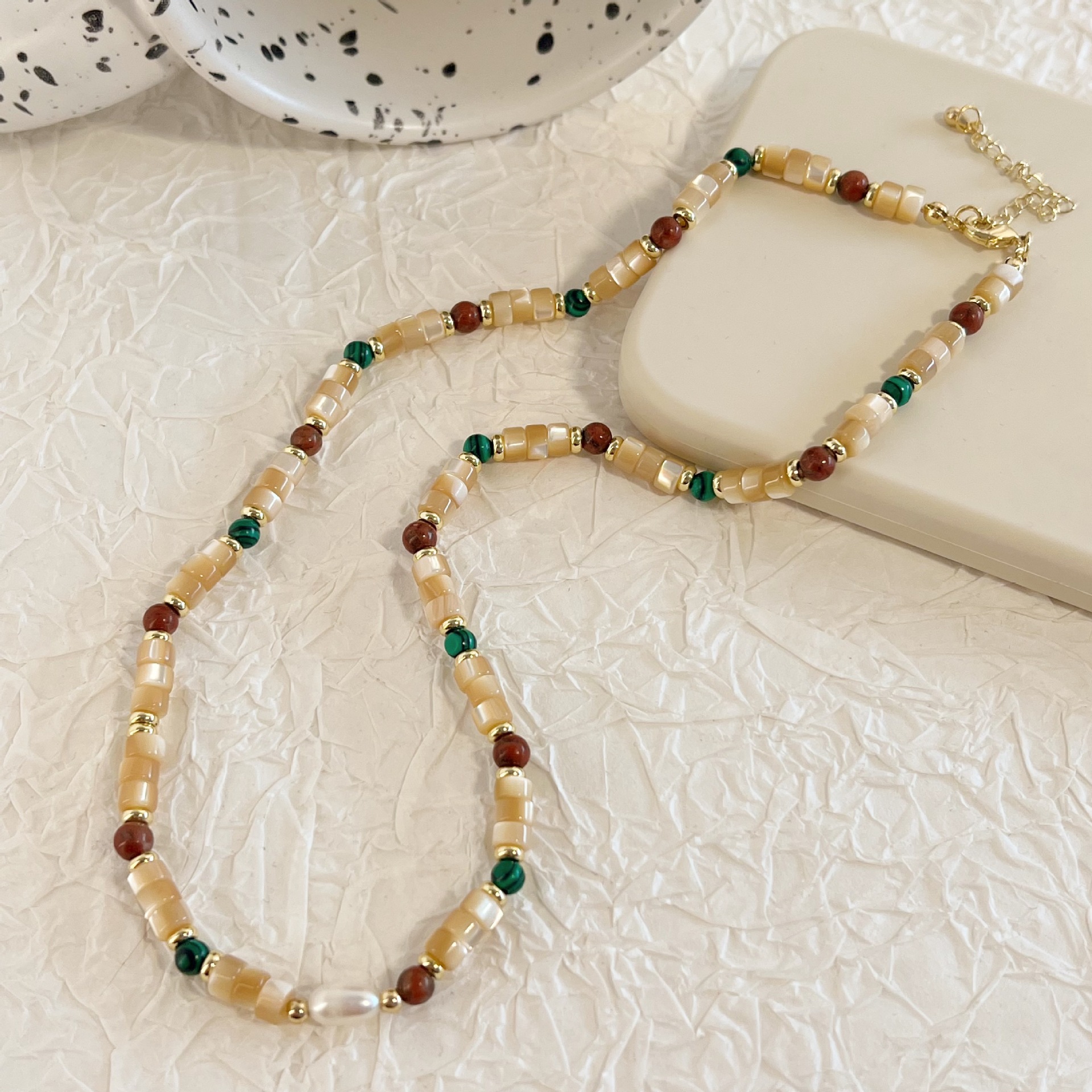 1 Piece Quantity Simple Style Geometric Freshwater Pearl Shell Plating 14K Gold Plated Women's Necklace