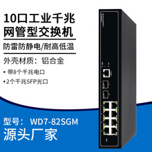 10口工业千兆网管型交换机集线器网线网口分线路由器防环路交换器