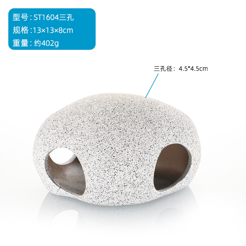 Suministros para mascotas Acuario Tanque de peces Decoración de paisajismo Tanque de barro de arena púrpura Casa de camarones Cichlid Tanque de refugio Tanque de cría Casa de peces