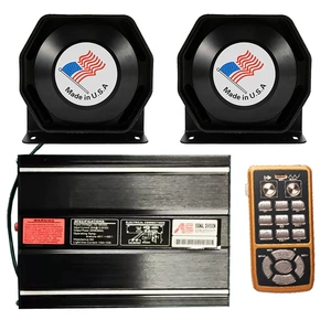Wireless siren 400W megaphone high-pitched alarm loudspeaker AS7200M-2 + octagonal horn