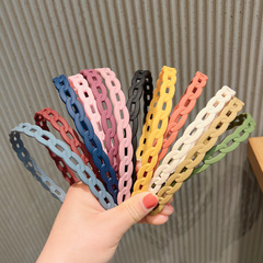 Korean sanding anti-slip toothed hair tie chain braided broken hair forehead hairband face washing headband hair clip versatile hair accessory
