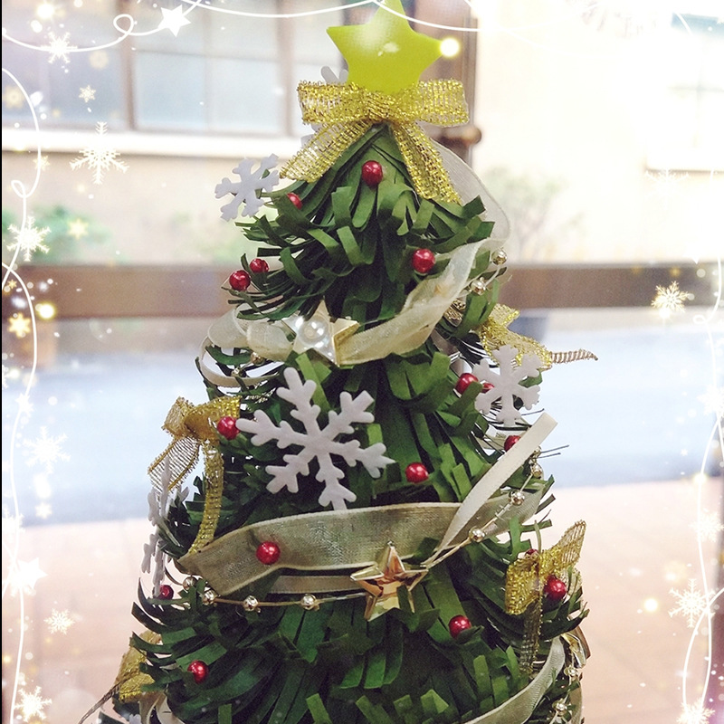 Transfronteriza estrella de cinco puntas cuentas de alambre de plástico cinta de gasa flor regalo embalaje cinta árbol de Navidad cinta decorativa