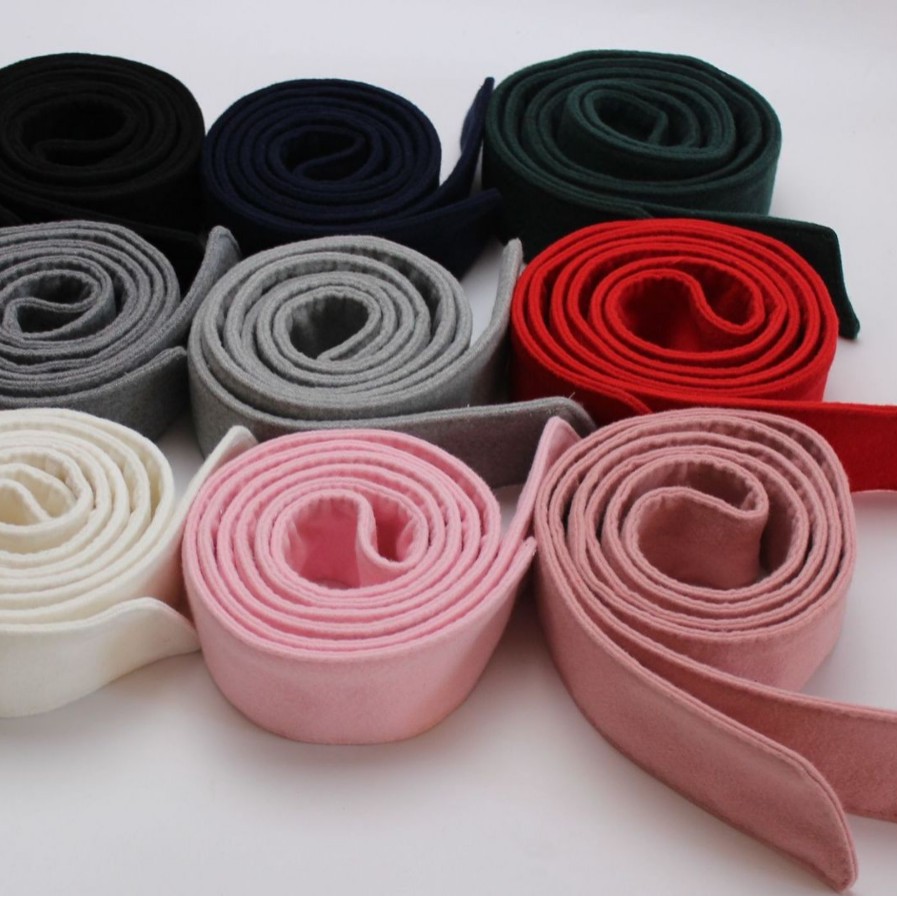 Cinturón ancho de mujer de doble cara abrigo de terciopelo de lana cinturón de arco decorativo negro ejército verde trench coat ribbon