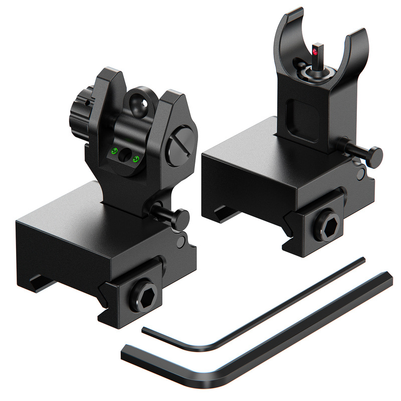 Cross-Border Supply 90-Degree Flip Fiber Optic Sight for Bow and Arrow Hunting Auxiliary Rail-Mounted Aiming Device