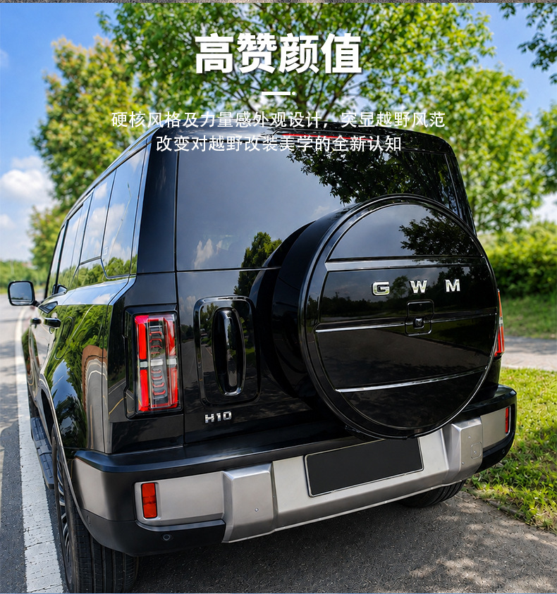 Great Wall Haval H10 spare tire cover rear tailgate spare tire protective shell off-road modification dustproof and scratch-resistant decorative accessories