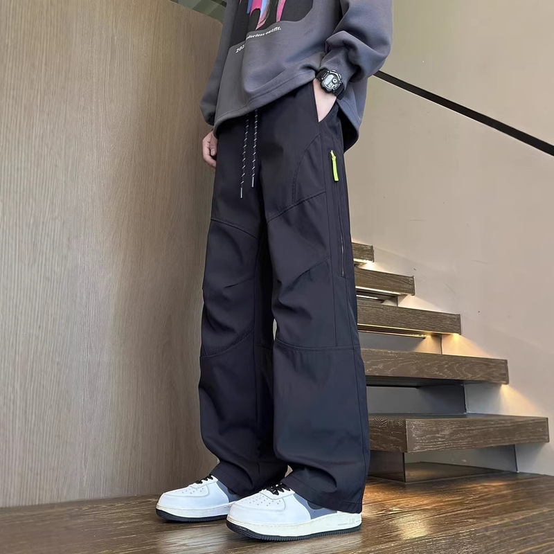 Spring and Autumn Style Work Pants for Men, Suitable for Middle and High School Students, Casual Long Pants for Teenagers, Stylish Loose Straight-Leg Pants for Older Children Spring and Autumn Style Work Pants for Men, Suitable for Middle and High School Students, Casual Long Pants for Teenagers, Stylish Loose Straight-Leg Pants for Older Children