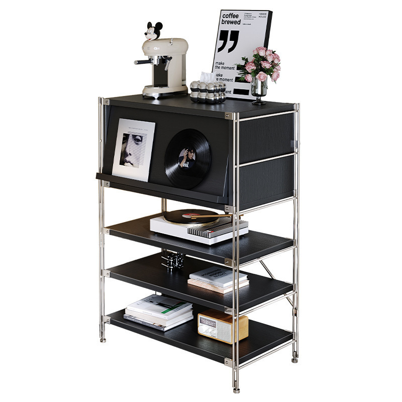 Gabinete de comidas genuinas, sofá nórdico, estante de estar, armario de revistas, armario de almacenamiento multifuncional simple.