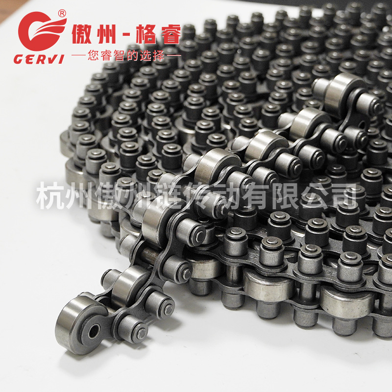 单倍速链12BS托盘输送线 千鸟型工业组装机械链08BS-27-C16/P16