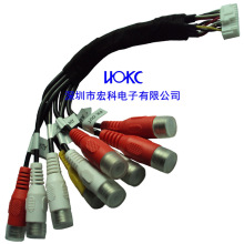 NVR连接线 车载录像机线束 DVR传输线 车载音响线束 摄像机尾线