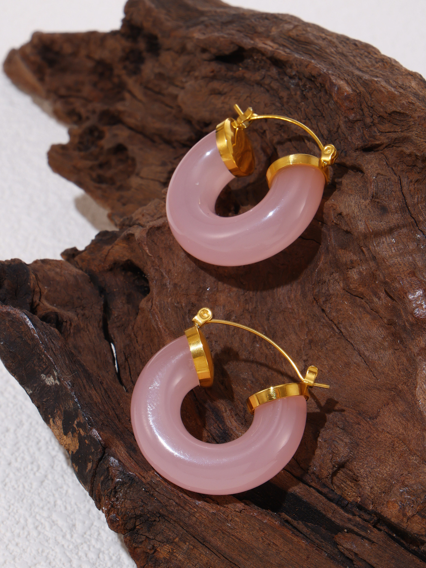 Dopamine Candy Colour Resin Square Earrings For Women Titanium Steel_voghion.com