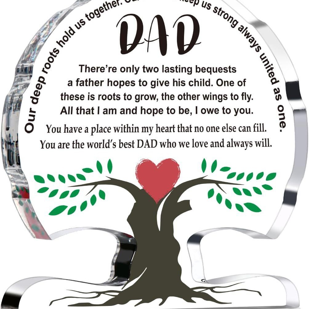 亚马逊跨境新品透明亚克力送给我爱的爸爸父亲节桌面装饰品摆件