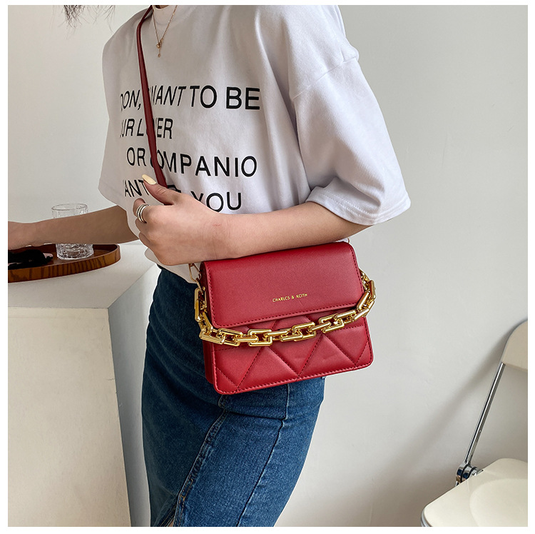 255g Weight Synthetic Leather Lining Material Magnetic Buckle Closure Type Single Shoulder Strap Strap Type Square Bag Bags Type Pu Leather Material Solid Color Pattern Streetwear Style Square Shape Khaki, White, Red, Black Color Small Size Small Pu Leather Streetwear Square Bag 2