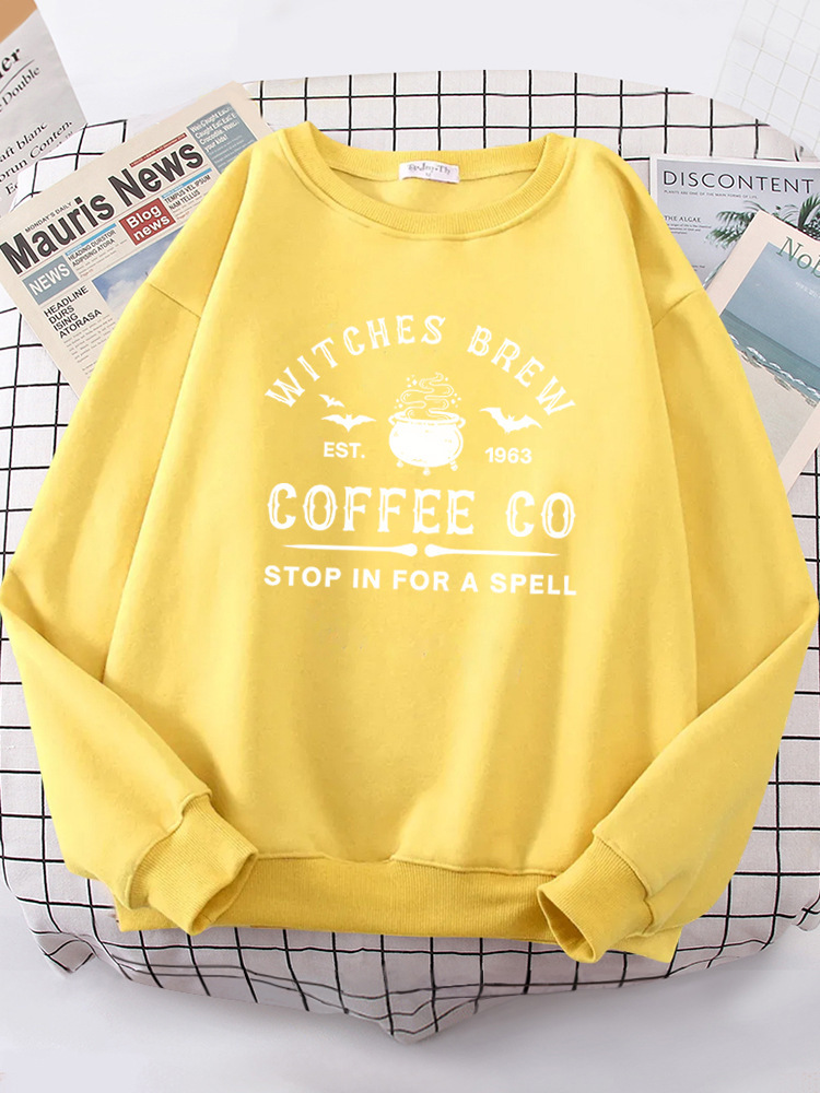 Witches Brew Coffee Letter Printing Simple Solid Color Lette