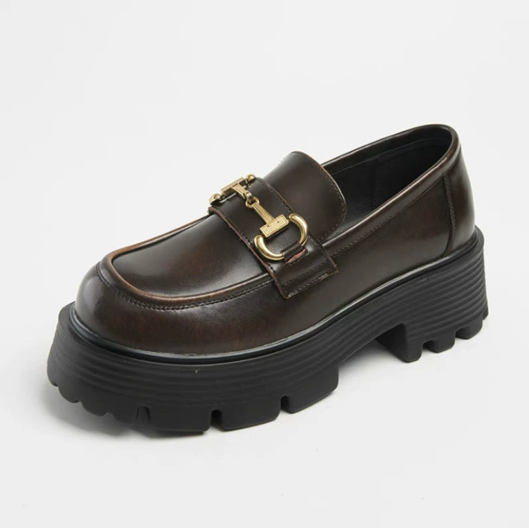 Loafers платформа 美足动力, обувь английского стиля, японская обувь для кожаной обуви, 2023, британский стиль