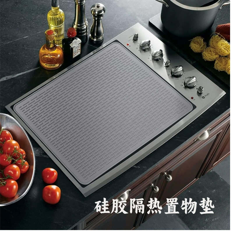 Силиконовая крышка крышки печи коврик для защиты от негабаритной термостойкости сухой коврик для духовки сливки коврик противоскользящий коврик для кухни
