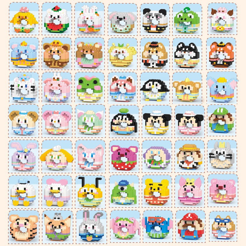 Venta al por mayor transfronteriza Lele Brothers ensamblado partículas pequeñas bloques de construcción de rompecabezas juguetes mini rompecabezas tridimensionales para niños micropartículas