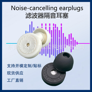 Manufacturer Temu Cross-Border New Product Anti-Noise Silicone Earplugs In-Ear Sleep Noise Reduction Filter Soundproof Earplugs