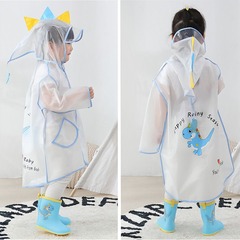 Dinosaur children's raincoat boys 1-2 years old 3 cartoon rain gear baby poncho rain boots set girls kindergarten children