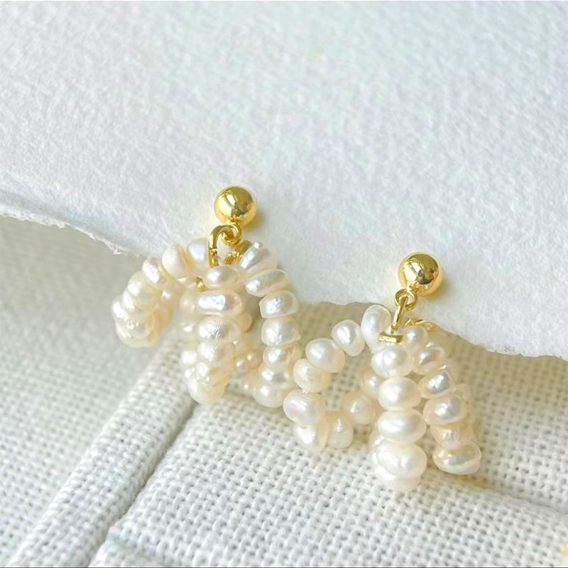 Retro Tassel Pearl Beaded Drop Earrings 1 Pair